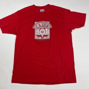 Vintage 90s Cajun Hot Cooking T Shirt Men's Large Hanes 50/50 Single Stitch USA